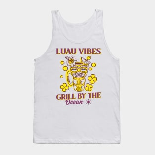 luau hawaii hawaiian beach barbeque grilling Tank Top